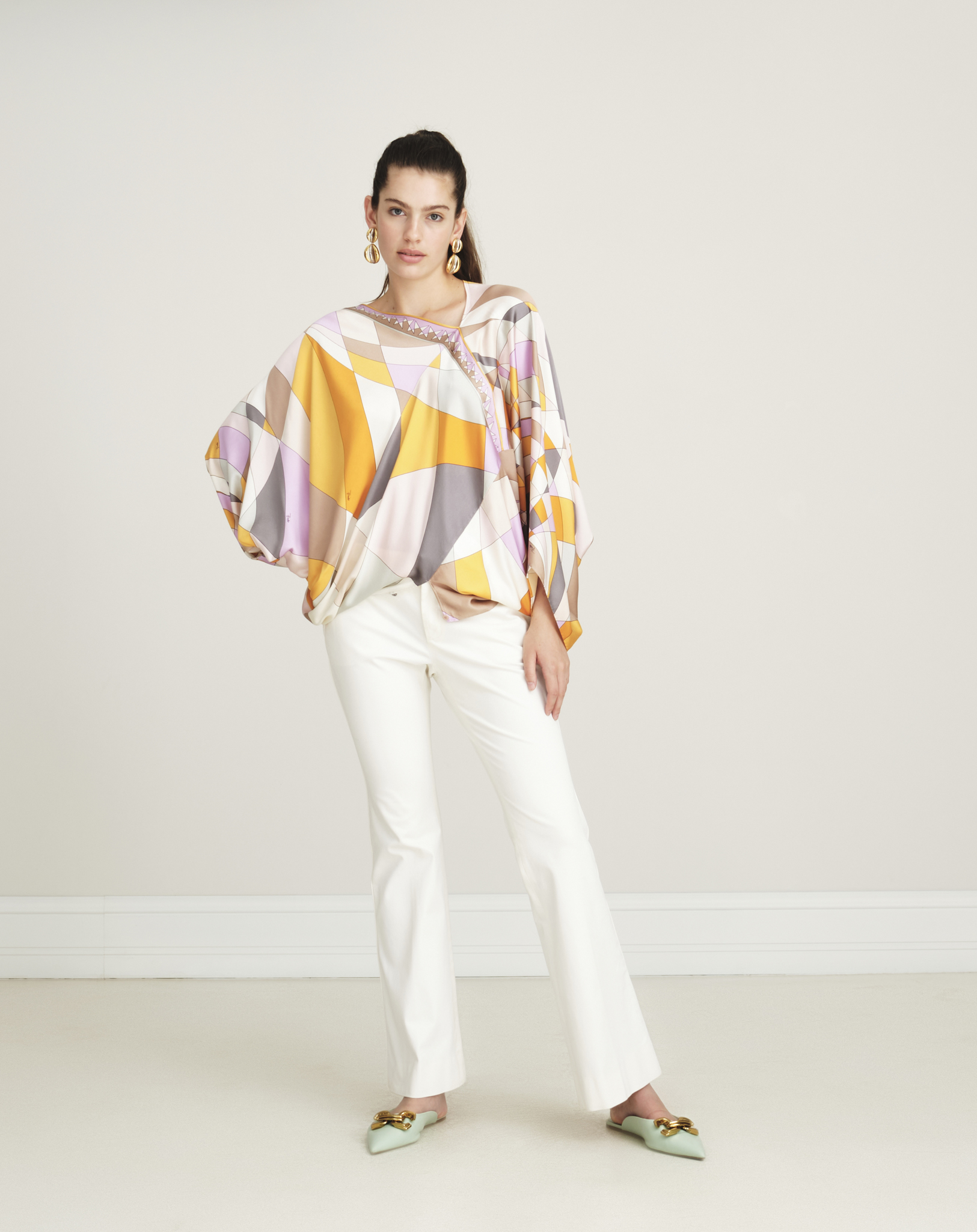 Emilio Pucci - Multicolor Prinnted Blended Blouse IT42